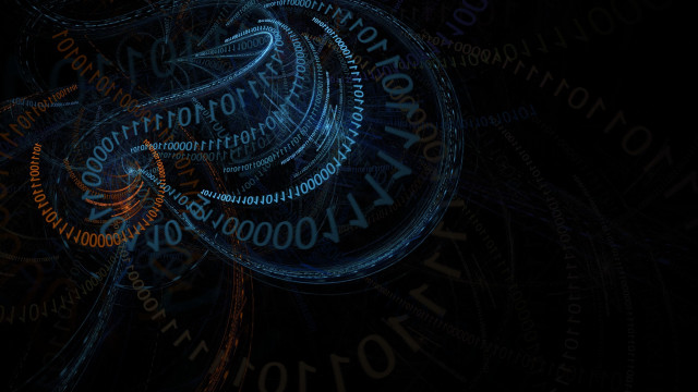 Spiral numbers black background blue free wallpaper for desktop - medium preview image