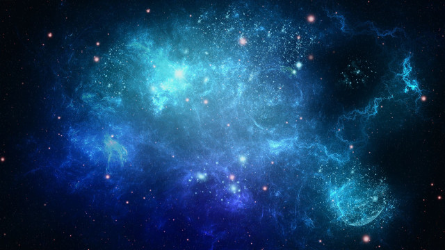 Blue purple space stars dust free wallpaper for desktop - medium preview image