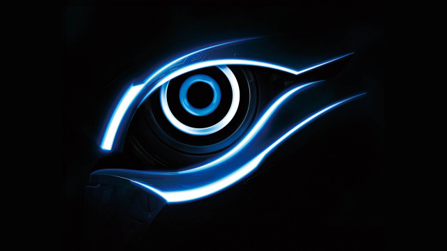 Computer mouse glowing eye black free wallpaper for desktop - medium preview image