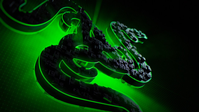 Green neon sign black background #2 free wallpaper for desktop - medium preview image