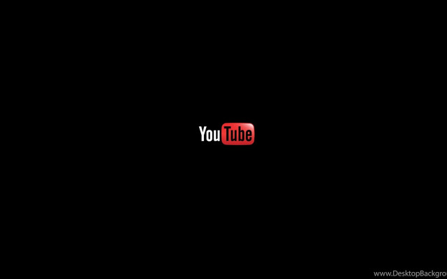 Red youtube logo black background free wallpaper for desktop - medium preview image