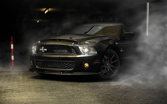 Black gold mustang parking garage #3 free wallpaper for desktop - medium preview image