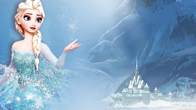 Frozen princess castle snowflakes background #2 free wallpaper for desktop - medium preview image