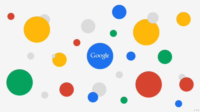 Google logo dots circles white free wallpaper for desktop - medium preview image