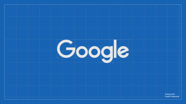 Blueprint google logo blue background free wallpaper for desktop - medium preview image