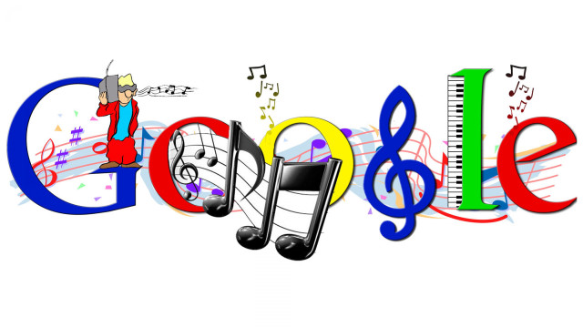 Google logo musical notes ruler free wallpaper for desktop - medium preview image