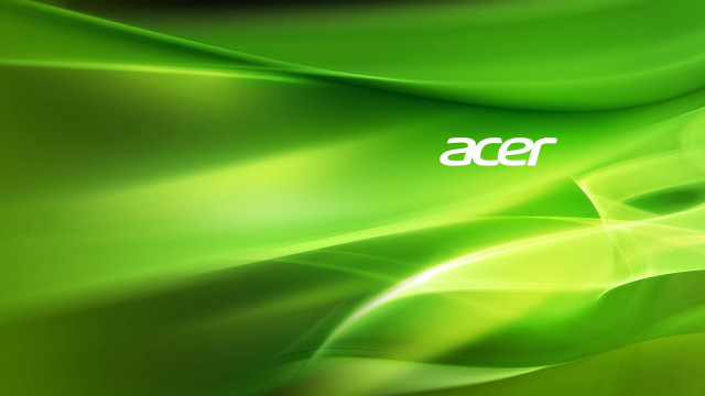 Green abstract background acer logo free wallpaper for desktop - medium preview image
