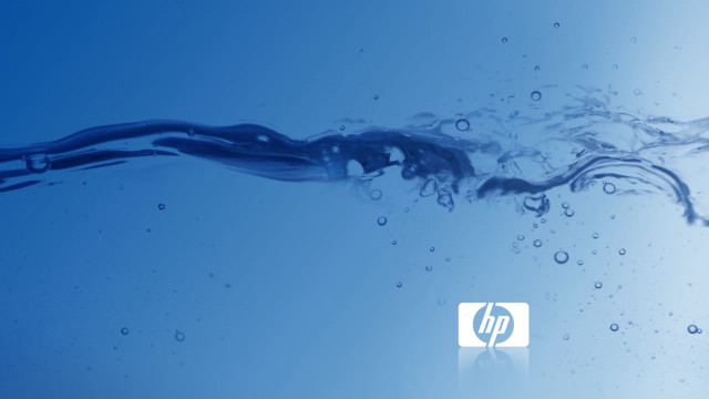 Blue background water white hp free wallpaper for desktop - medium preview image