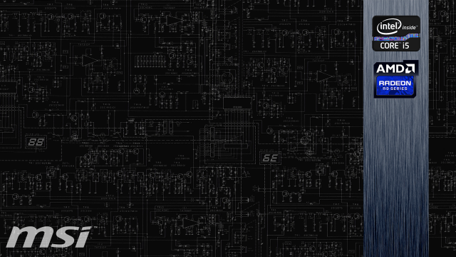 Black blue computer logo background free wallpaper for desktop - medium preview image