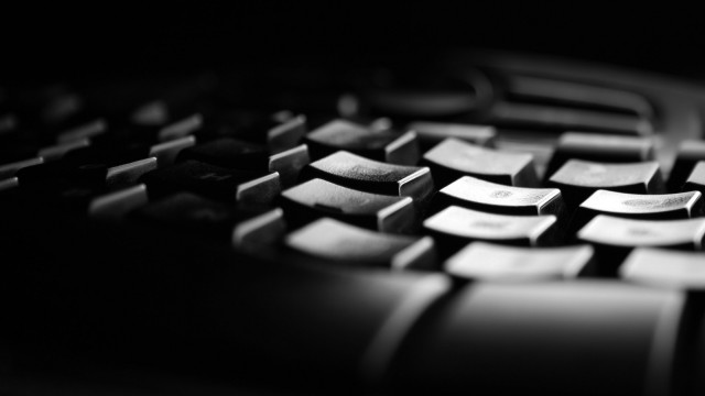 Keyboard blur blackwhite shallow depth free wallpaper for desktop - medium preview image