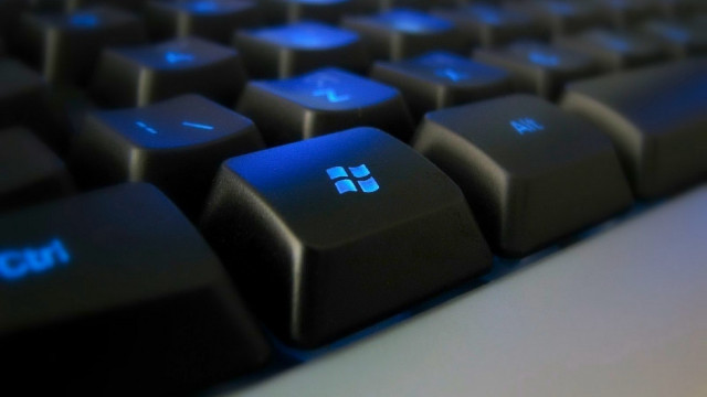 Close up blue keys keyboard free wallpaper for desktop - medium preview image