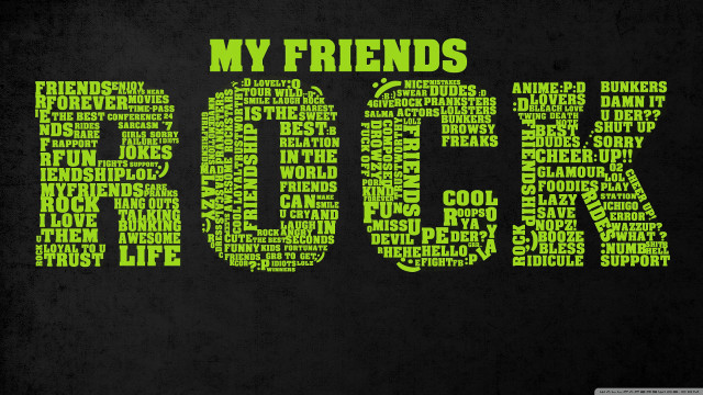 Black green typogram shockart poster free wallpaper for desktop - medium preview image