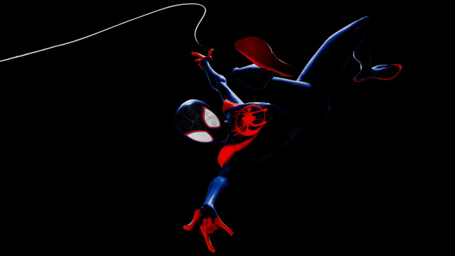 Spiderman jumping red blue suit free wallpaper for desktop - medium preview image