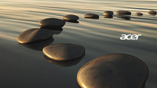 Rocks water row acer true free wallpaper for desktop - medium preview image