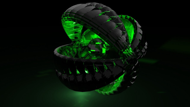 Green tire skull dark reflection #2 free wallpaper for desktop - medium preview image
