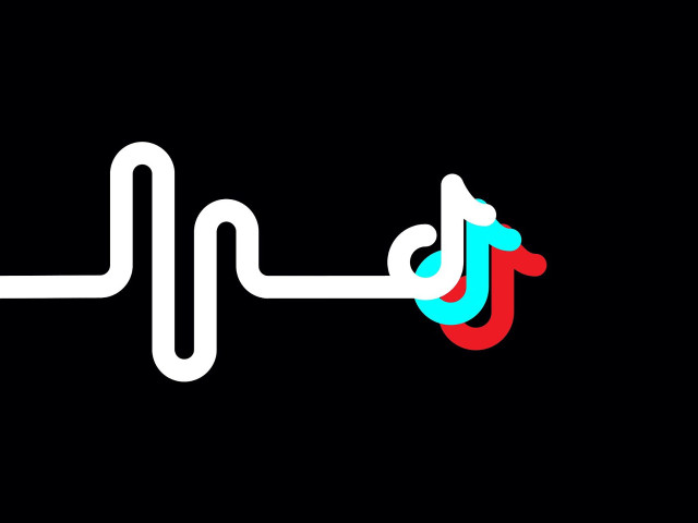 Black white red blue typographic free wallpaper for desktop - medium preview image