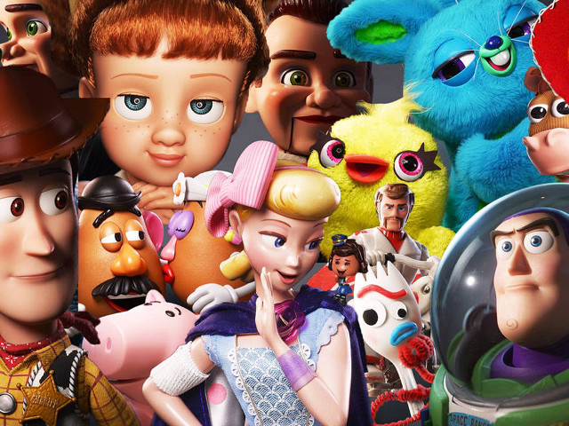 Animated characters collage poses expressions free wallpaper for desktop - medium preview image