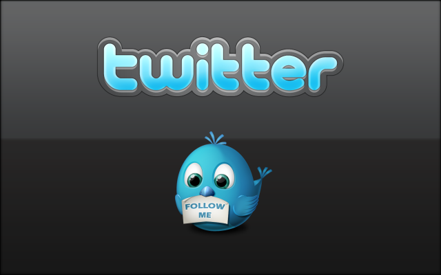 Twitter logo sticker follow me free wallpaper for desktop - medium preview image