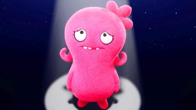 Pink stuffed animal night sky free wallpaper for desktop - medium preview image