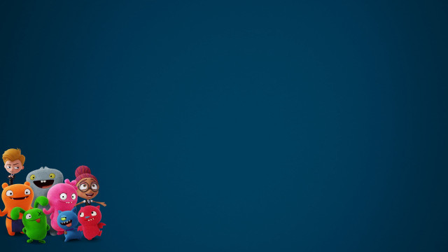 Cartoon characters line blue background free wallpaper for desktop - medium preview image