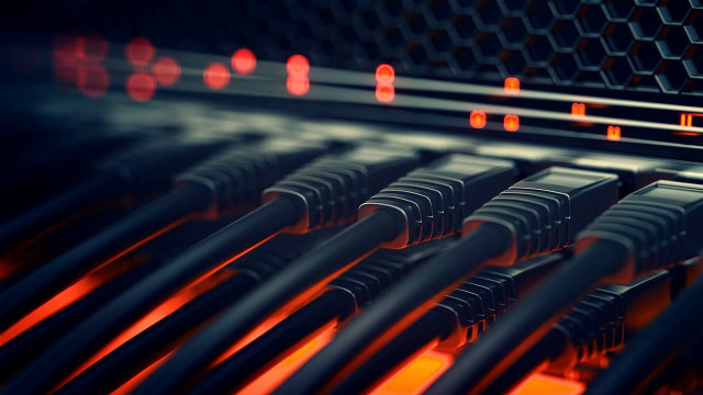 Close up computer server cables free wallpaper for desktop - medium preview image