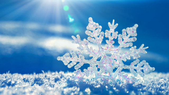 Snowflake blue sky clouds sunshine free wallpaper for desktop - medium preview image