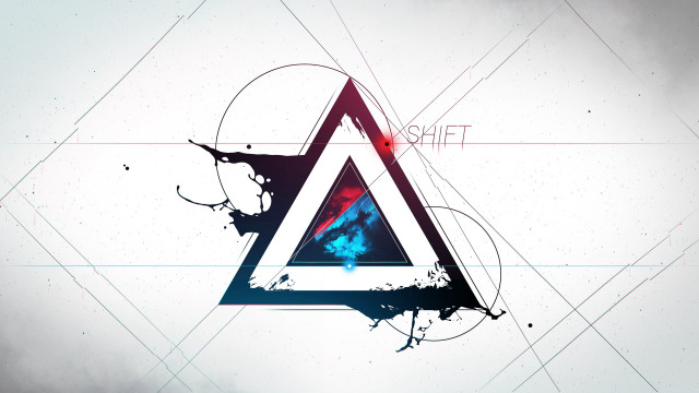 Triangle red light blue triangle free wallpaper for desktop - medium preview image