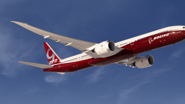 Large passenger jet blue sky #8 free wallpaper for desktop - medium preview image