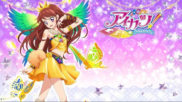 Girl yellow dress butterfly shoulder free wallpaper for desktop - medium preview image