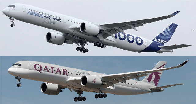 Large jetliner blue sky smaller free wallpaper for desktop - medium preview image