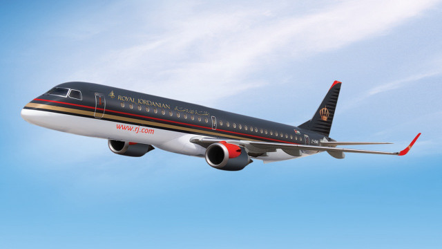 Jetliner flying blue sky clouds #12 free wallpaper for desktop - medium preview image