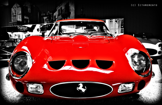 Red sports car black white #3 free wallpaper for desktop - medium preview image
