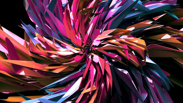 Colorful abstract flower petals center free wallpaper for desktop - medium preview image