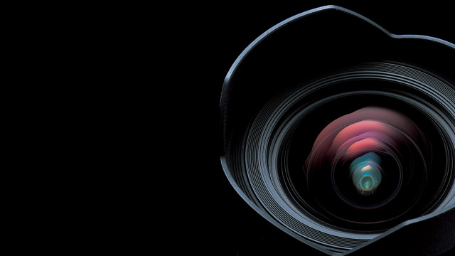 Camera lens black background red free wallpaper for desktop - medium preview image