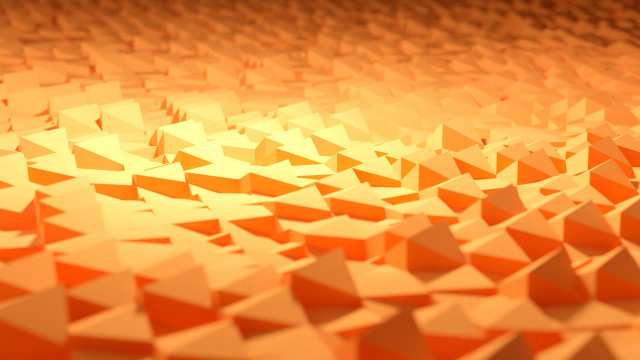 Orange white triangles yellow background free wallpaper for desktop - medium preview image