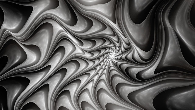 Black white swirly pattern white #2 free wallpaper for desktop - medium preview image