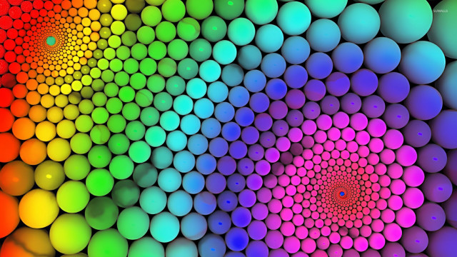 Colorful background circles rainbow center #2 free wallpaper for desktop - medium preview image