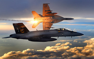 Fighter jets flying sky clouds 9 - the sky above clouds free wallpaper