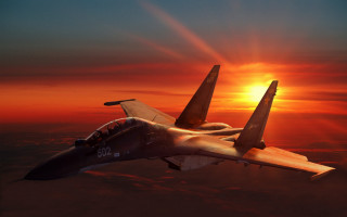 Fighter jet sunset sky sun - a sunset sky free wallpaper for desktop