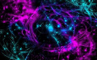 Purple blue swirl stars circles - fluorescent free wallpaper for desktop