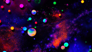 Colorful balls floating black background 2 - colorful ball free wallpaper