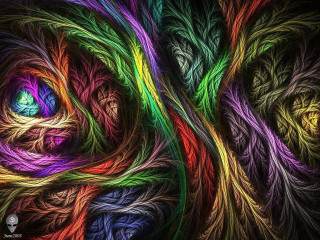 Colorful abstract background rainbow spiral - an abstract painting free wallpaper