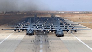 Airplanes parked runway smoke group - the back of them free wallpaper