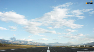 Road mountains sky clouds cars - a few car free wallpaper