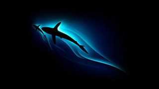 Plane ocean light shining airbrush - dark background free wallpaper