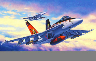 Fighter jet flying sky background 4 - a painting of a fighter free wallpaper for desktop