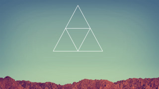 Triangle mountain range sky background - buckminster fuller free wallpaper