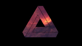 Triangle galaxy lettera 3d anamorphic - the letter free wallpaper