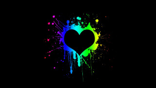 Heart paint splatters sprays dark - crayon art free wallpaper
