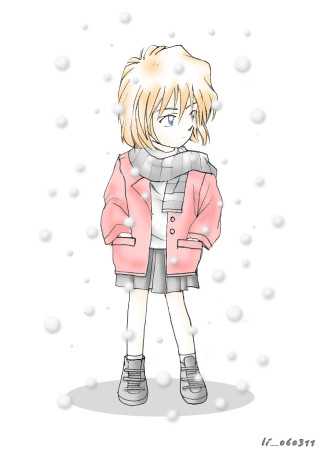 Girl pink coat snow ayako - the snow free wallpaper for mobile